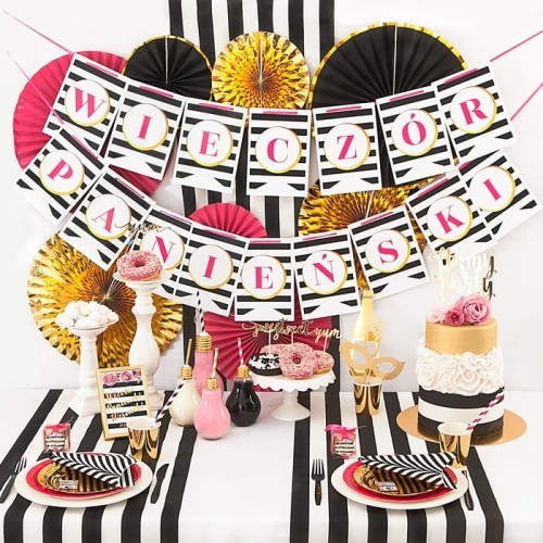 PUDEŁECZKA kwadrat przezroczyste Wieczór Panieński 10szt (+etykiety)