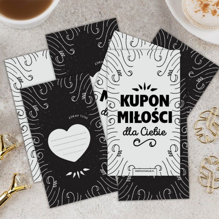 KUPONY miłości dla ukochanej ZDRAPKI na Walentynki 20szt