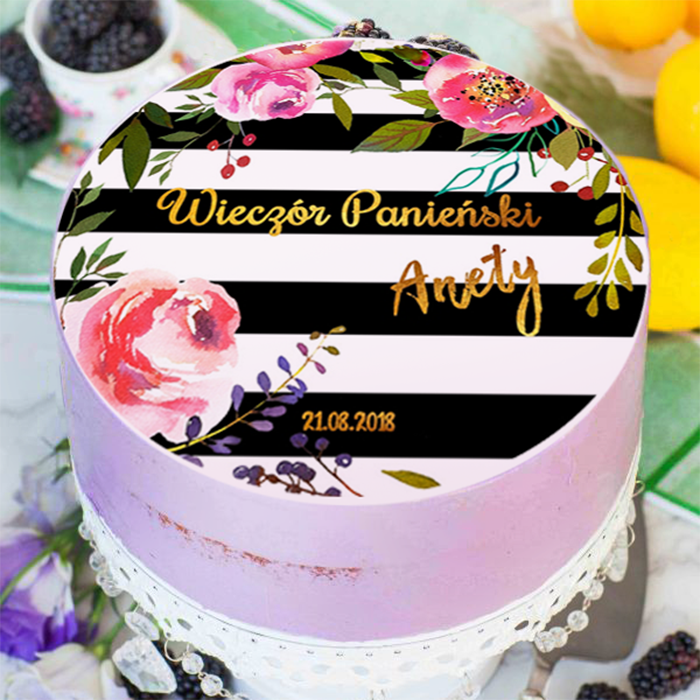 OPŁATEK na tort personalizowany Wieczór Panieński Ø20cm