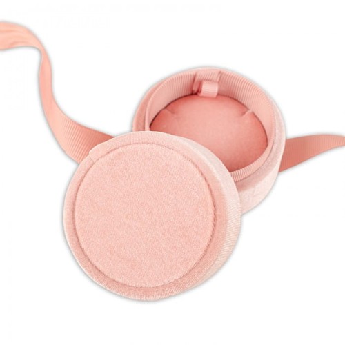 PUDEŁKO na Biżuterię Welurowe Różowe