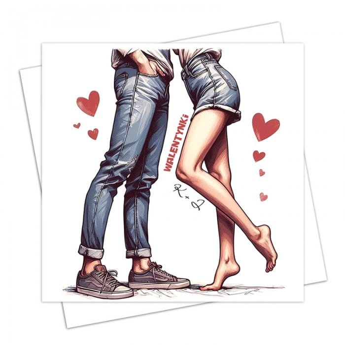 KARTKA Walentynkowa Personalizowana Zakochana Para