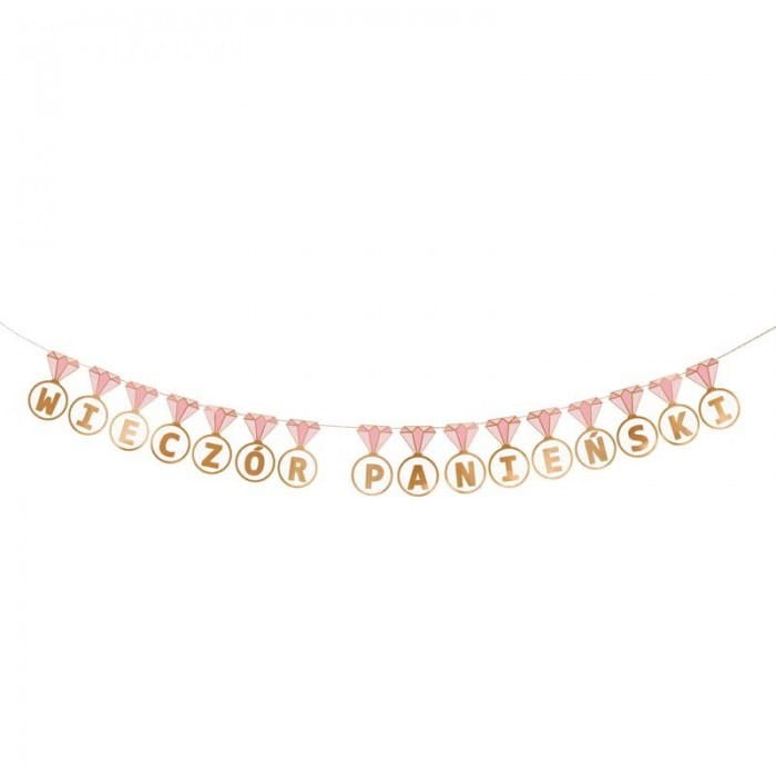 BANER z napisem Wieczór Panieński Pierścionki