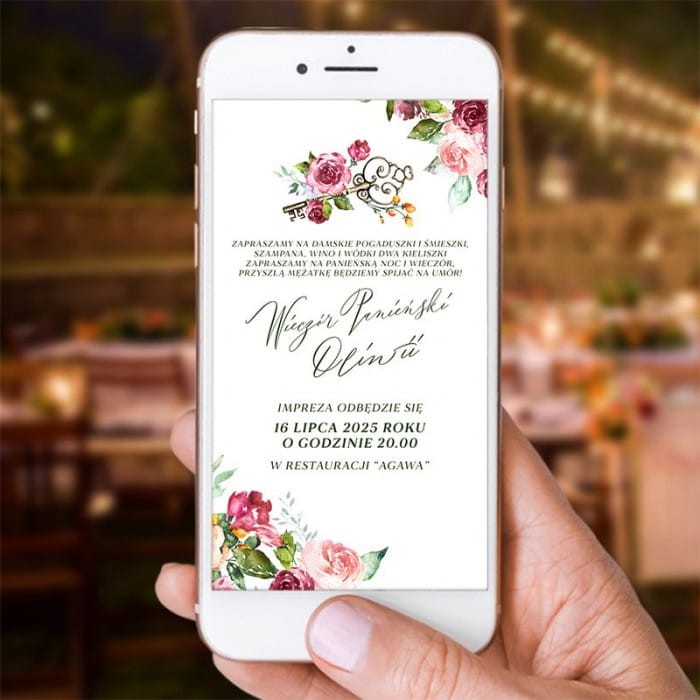 E-ZAPROSZENIE na wieczór panieński Klucz