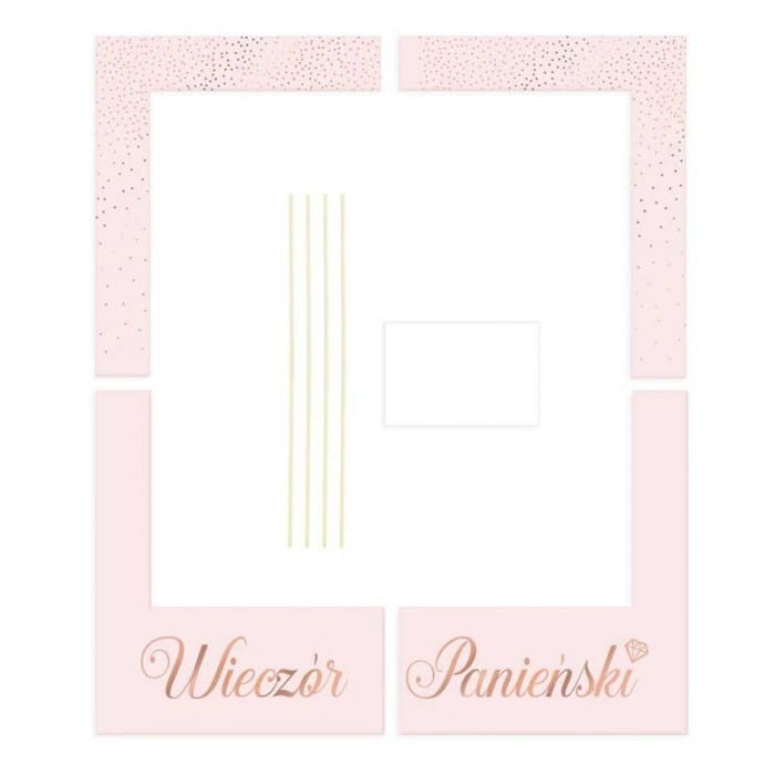 RAMKA do foto sesji różowa z napisem Wieczór Panieński