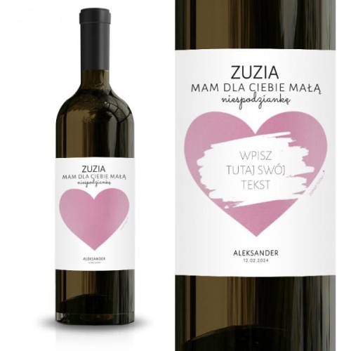 ETYKIETA na butelkę alkoholu ze zdrapką niespodzianka dla ukochanej osoby