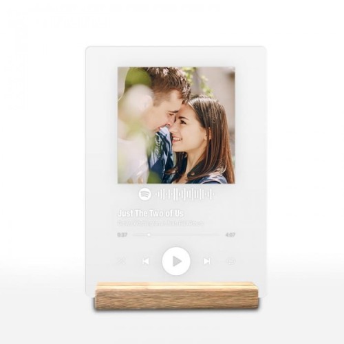 TABLICZKA statuetka akrylowa z Waszym zdjęciem i piosenką prezent na Walentynki