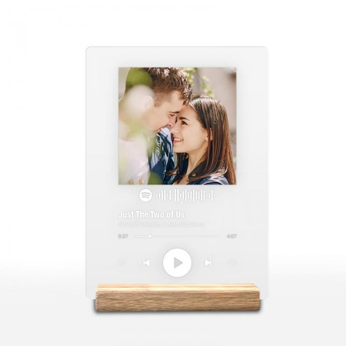 TABLICZKA statuetka akrylowa z Waszym zdjęciem i piosenką prezent na Walentynki