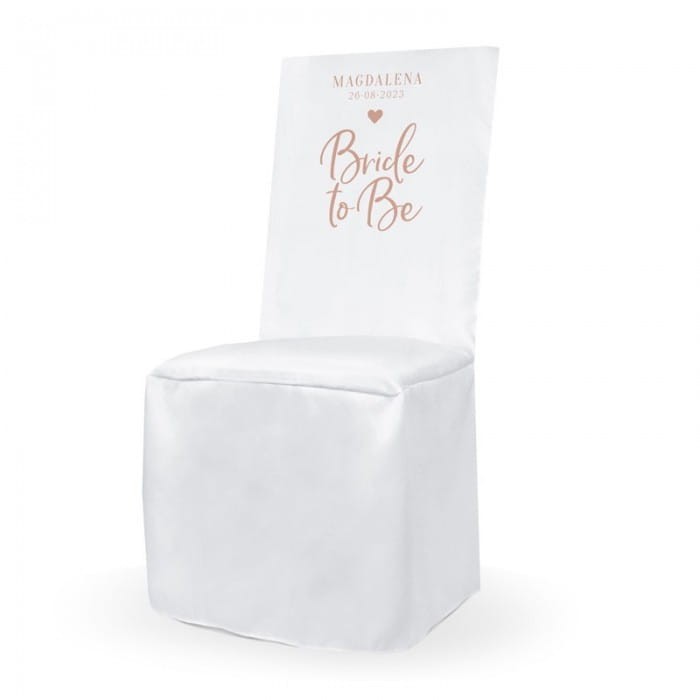 POKROWIEC z imieniem dekoracja krzesła na panieński Bride to Be