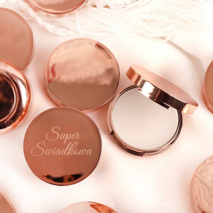 Zestaw dla świadkowej podziękowanie ślubne Bukiet Kwiatów i lusterko