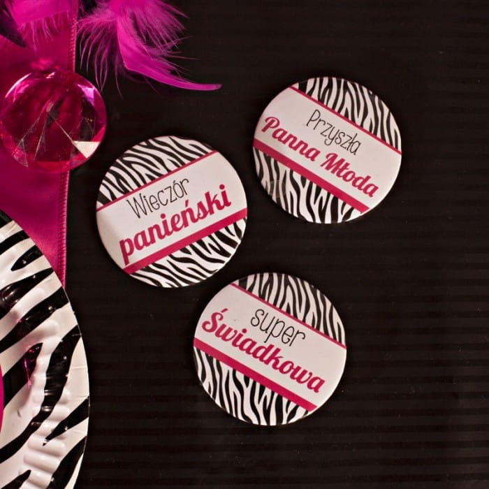 PRZYPINKA na wieczór panieński Wild Party różne wzory
