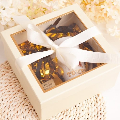 ZESTAW Prezent dla Świadka kubek i statuetka w pudełku