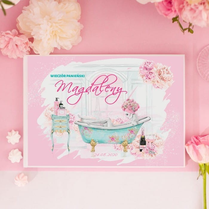 KSIĘGA PAMIĄTKOWA Wieczoru Panieńskiego PANNA MŁODA BIAŁE/CZARNE KARTKI