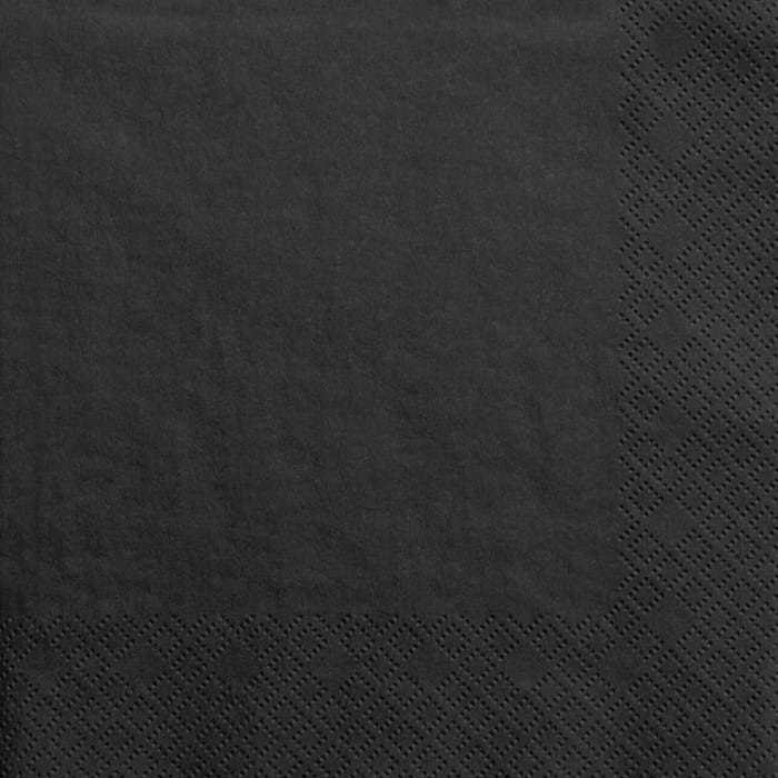 SERWETKI papierowe 33x33cm 20szt CZARNE