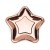 TALERZYKI papierowe Gwiazdki Rosegold 6szt