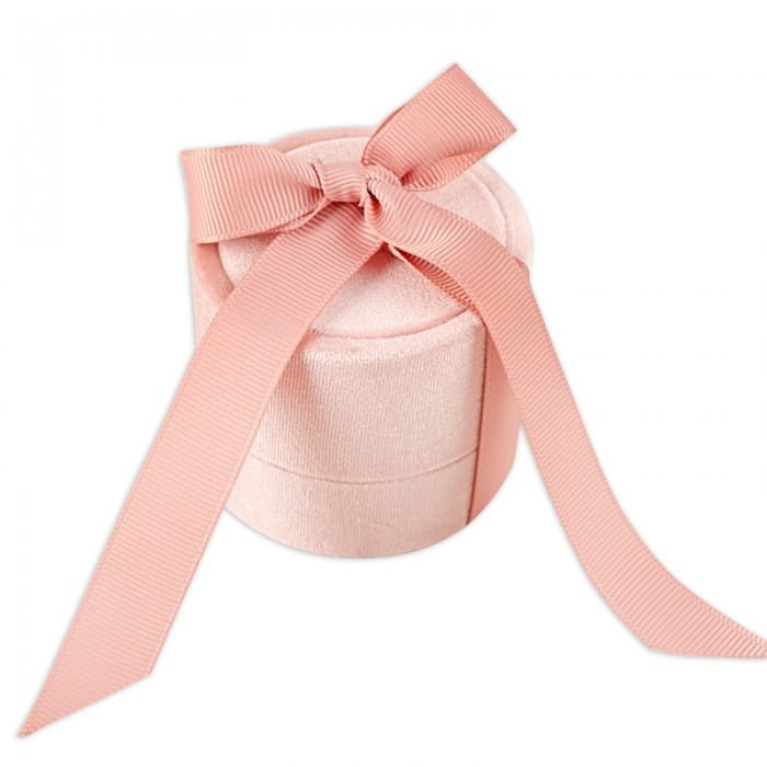 PUDEŁKO na Biżuterię Welurowe Różowe