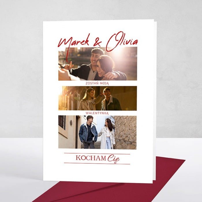KARTKA Walentynkowa Ze Zdjęciami Prezent Dla Ukochanej Osoby