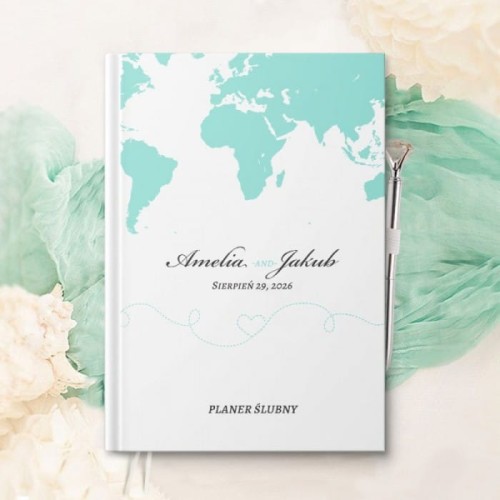 PLANER ślubny w książkowej oprawie Podróż Poślubna