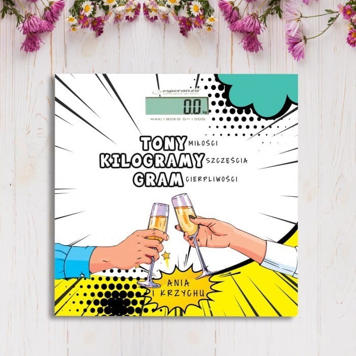 WAGA łazienkowa Prezent dla Młodej Pary Tona Miłości