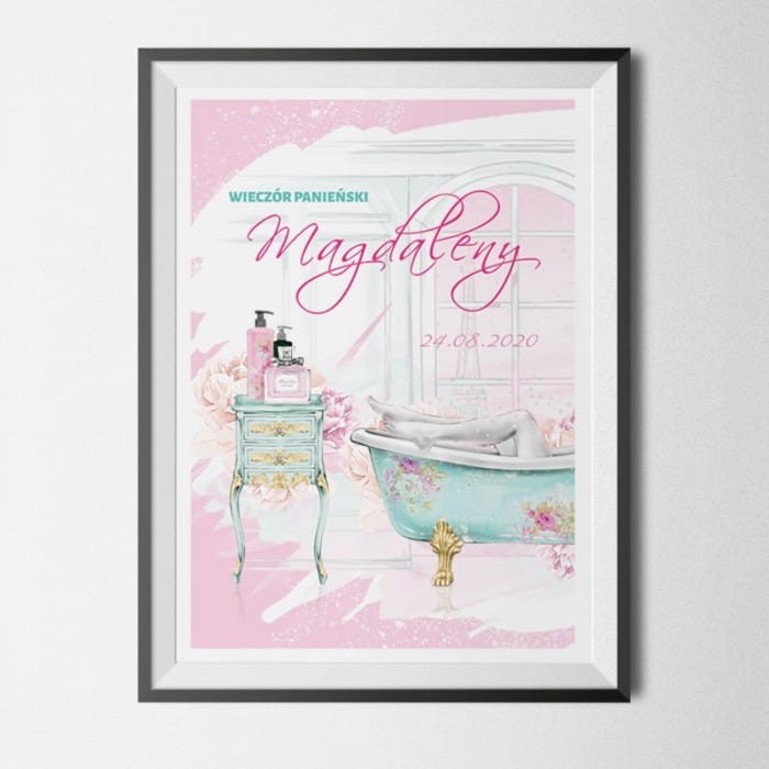 PLAKAT dekoracyjny Panna Młoda 50x70cm Z IMIENIEM