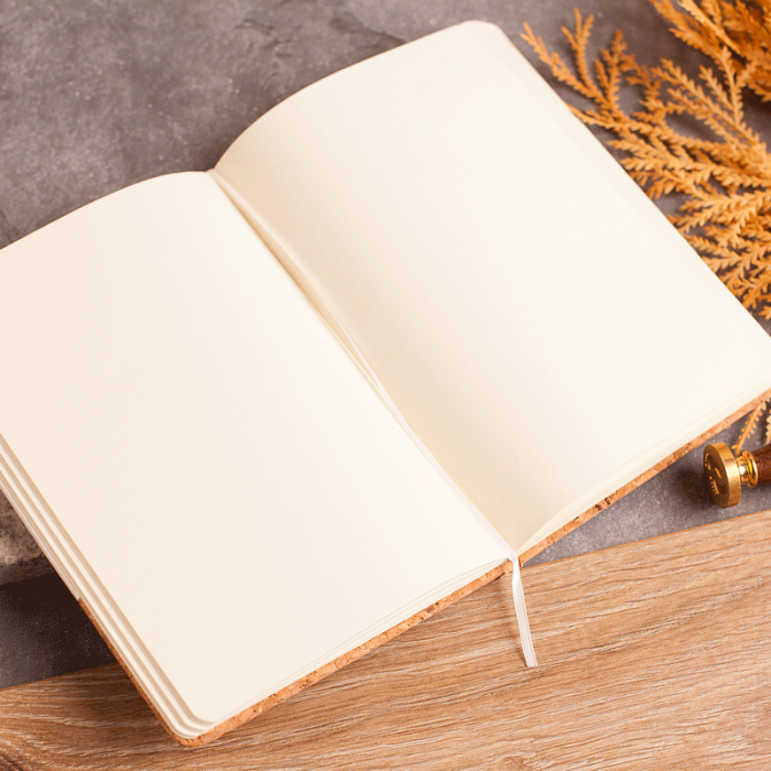 NOTES z korkową okładką Podziękowanie dla Świadkowej