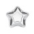 TALERZYKI papierowe metalizowane Gwiazdka 6szt SREBRNE