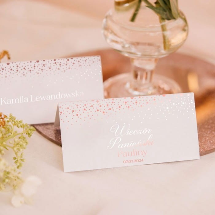 WINIETKA z połyskującym nadrukiem Rose Gold