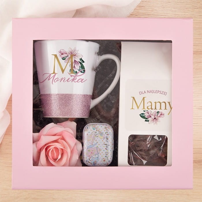 ZESTAW prezentowy podziękowanie na ślub dla mamy kubek herbata