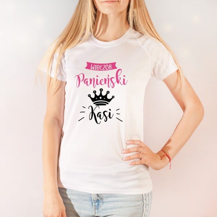 KOSZULKA damska na Wieczór Panieński Korona PERSONALIZOWANA