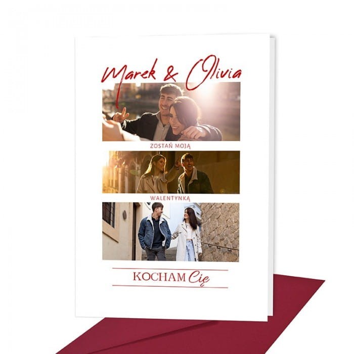 KARTKA Walentynkowa Ze Zdjęciami Prezent Dla Ukochanej Osoby