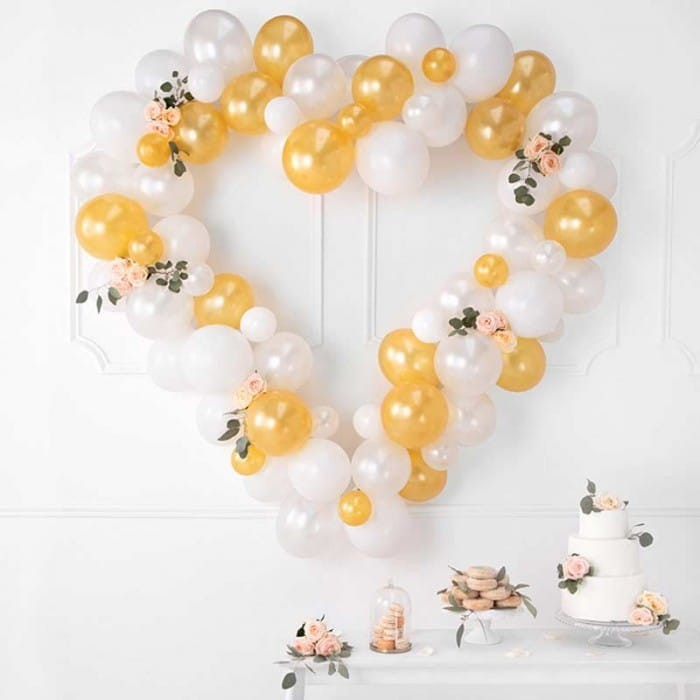 GIRLANDA balonowa Serce tło do zdjęć dekoracja na panieński 166x160cm