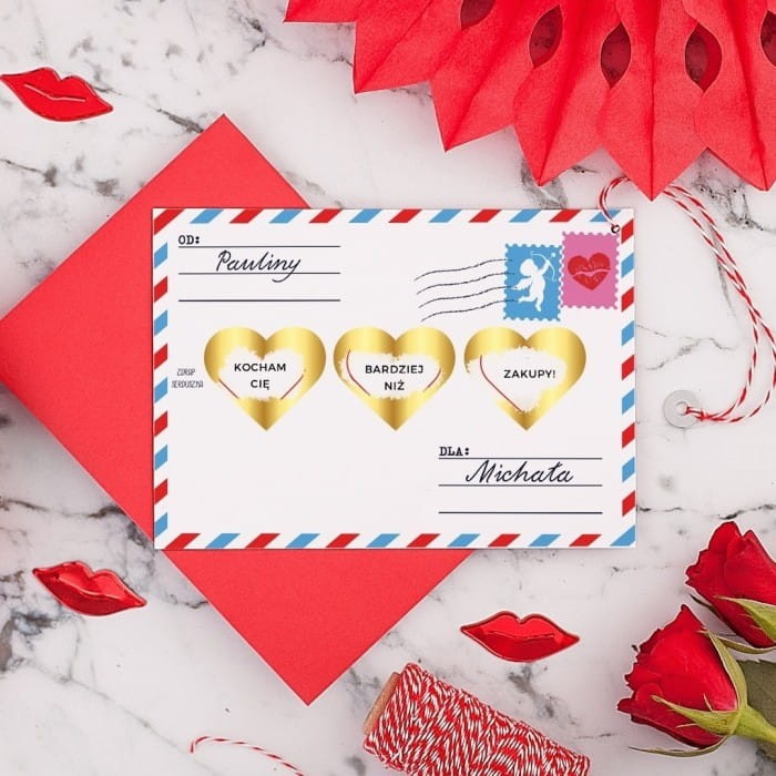 ZDRAPKA wiadomość do ukochanego Prezent Walentynkowy
