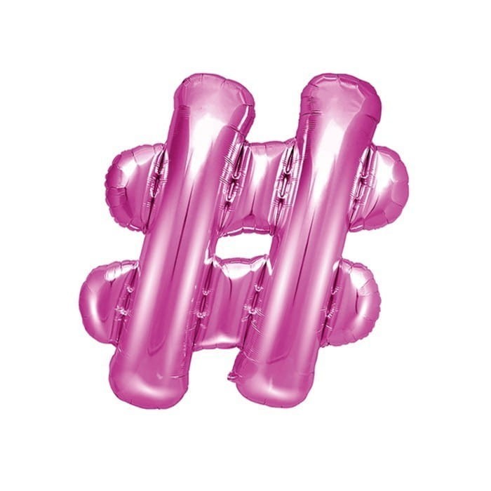 BALON foliowy HASHTAG 35cm