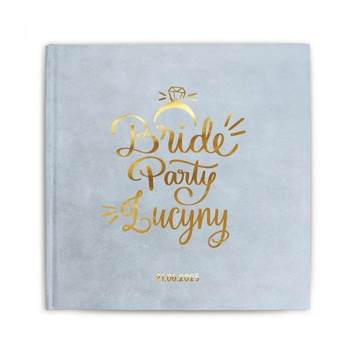 ALBUM KSIĘGA welur złoty napis Bride Party