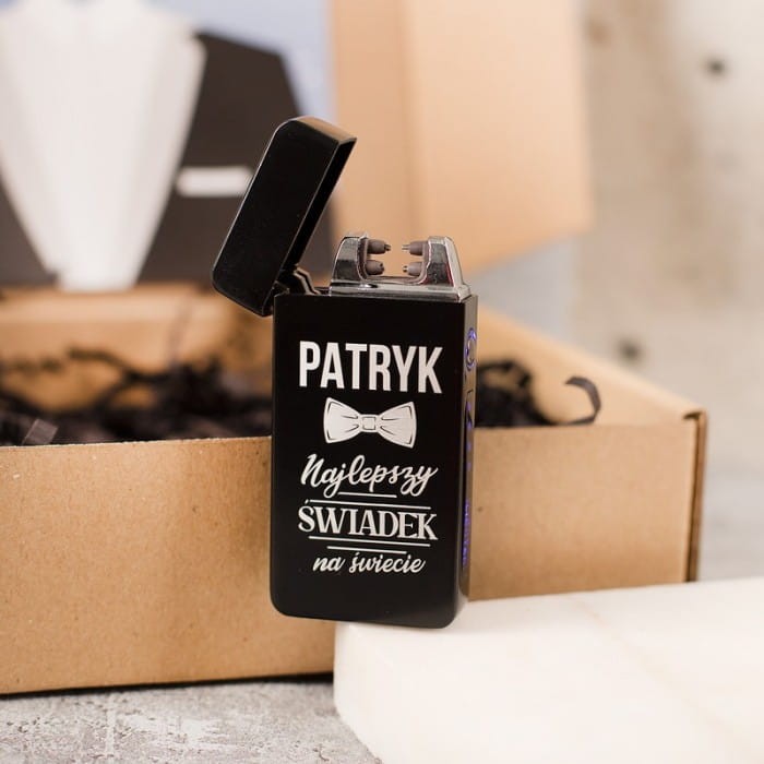 PYTANIE o świadkowanie Zapalniczka elektryczna w ozdobnym pudełku