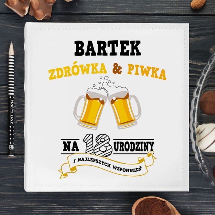 ALBUM na zdjęcia Prezent na 18 Urodziny Piwny Toast