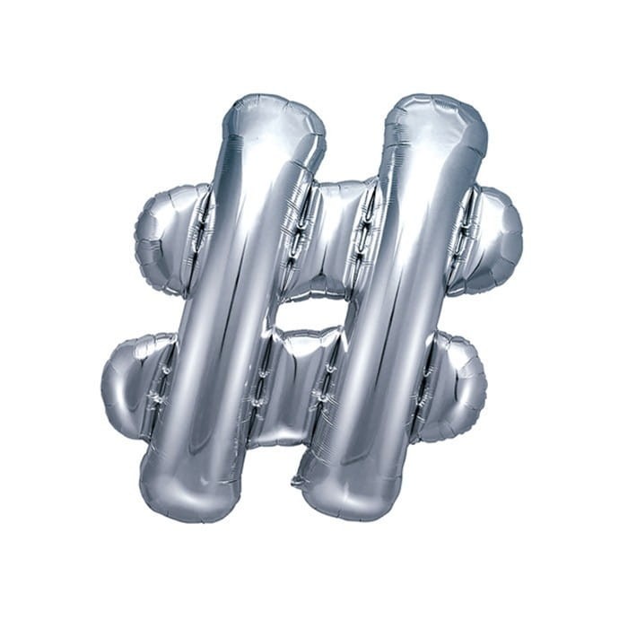 BALON foliowy HASHTAG 35cm