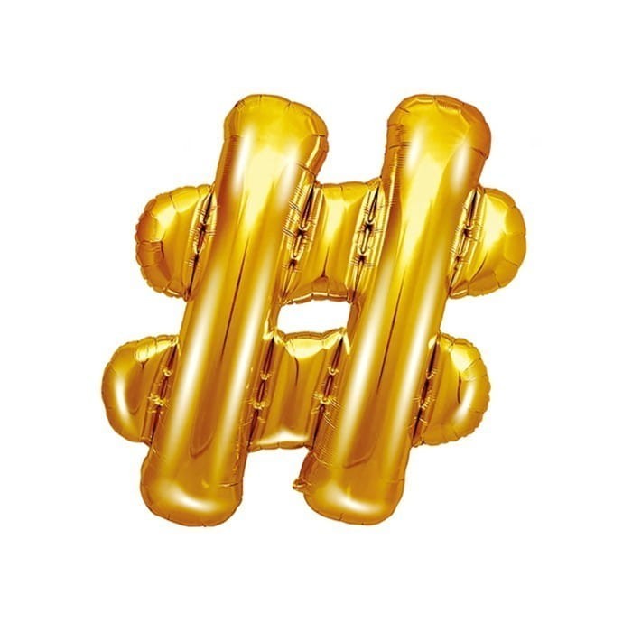 BALON foliowy HASHTAG 35cm