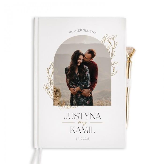 PLANER ślubny personalizowany ze zdjęciem na okładce
