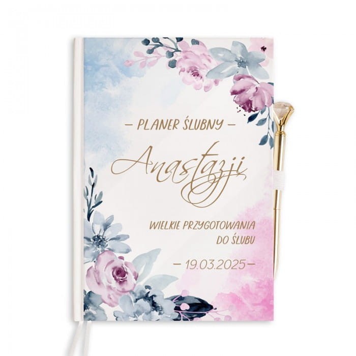 PLANER ślubny organizer dla Panny Młodej Pastel Blue