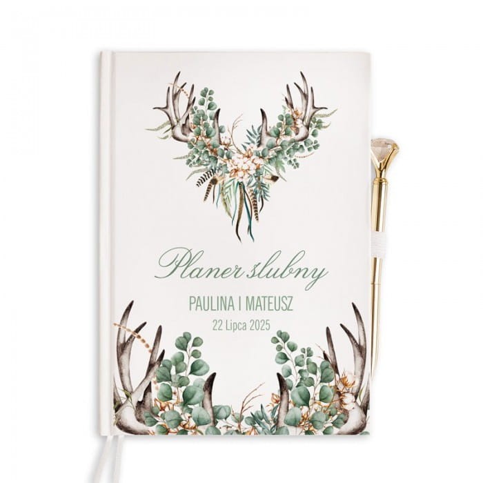 PLANER ślubny w twardej oprawie Boho Wedding