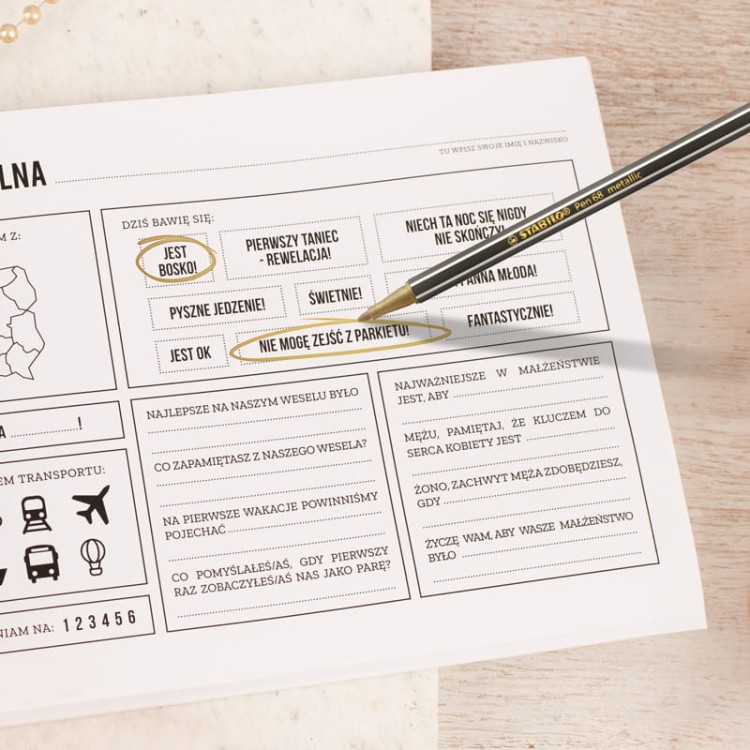 PISAK flamaster metaliczny złoty