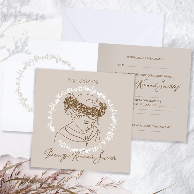 Komunijne zaproszenie.