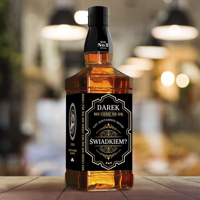 ETYKIETA na whiskey z pytaniem do świadka