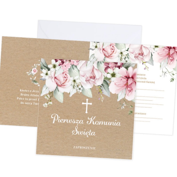 ZAPROSZENIA komunijne eko kraft