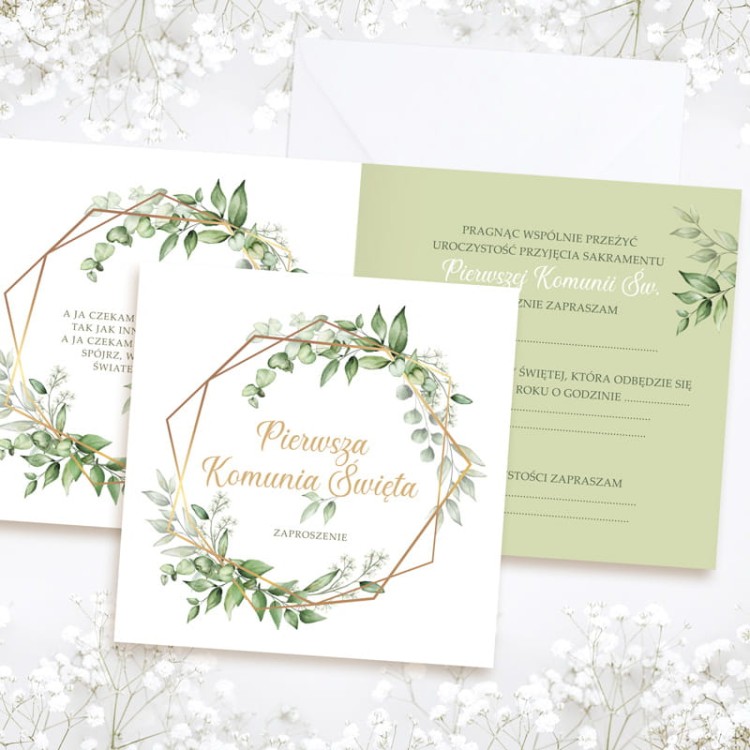 Zaproszenia komunijne do wypisania.