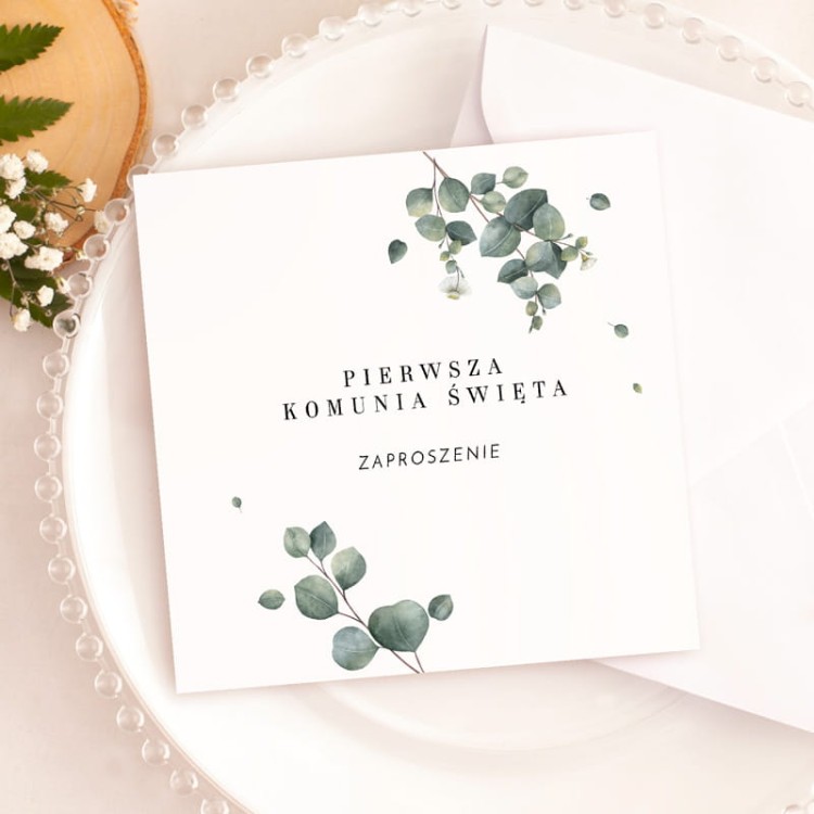 Zaproszenia uniwersalne na Pierwszą Komunię Świętą.