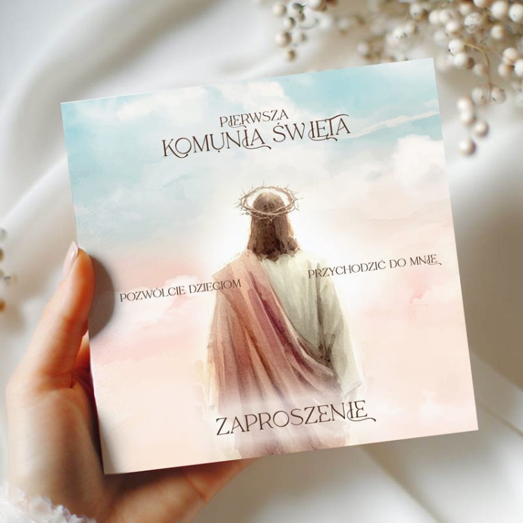 ZAPROSZENIA na Pierwszą Komunię Świętą z Wizerunkiem Jezusa 10szt.