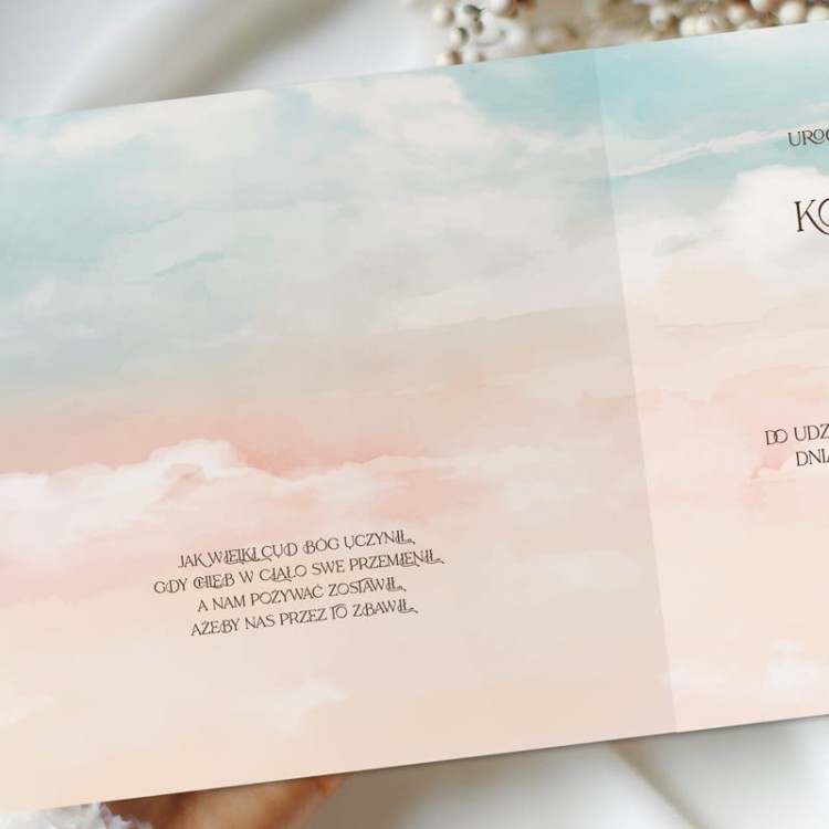 ZAPROSZENIA na Pierwszą Komunię Świętą z cytatem