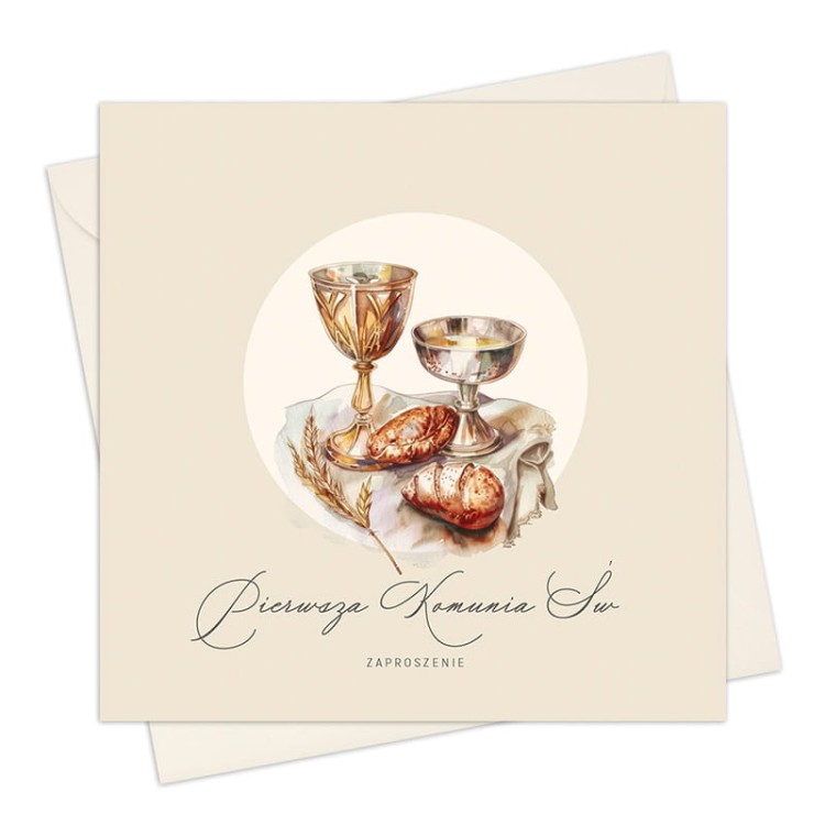 Zaproszenie uniwersalne na Pierwszą Komunię Świętą.