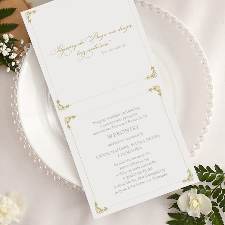 Zaproszenie z personalizacją tekstu.